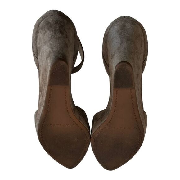 Via Spiga Women's V-Nalo Heather Pearl Suede Closed Toe Wedge Heels Size 7.5M - Picture 6 of 7